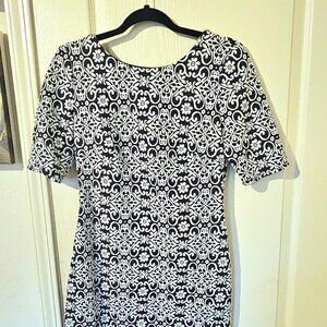 B Darlin embroidered blue dress